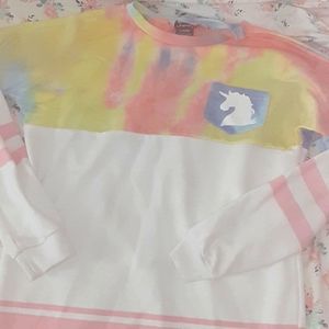 A unicorn themed sweater.